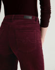 SAIGE WIDE LEG CROP CORDUROY IN WINERY