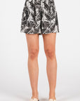 LEAF PRINT SHORTS