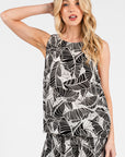 LEAF PRINT KEYHOLE TANK