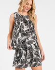 LEAF PRINT KEYHOLE TANK