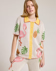 FLAMINGO KNIT POLO