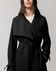 OLIVIA CASCADE COLLAR TRENCH COAT