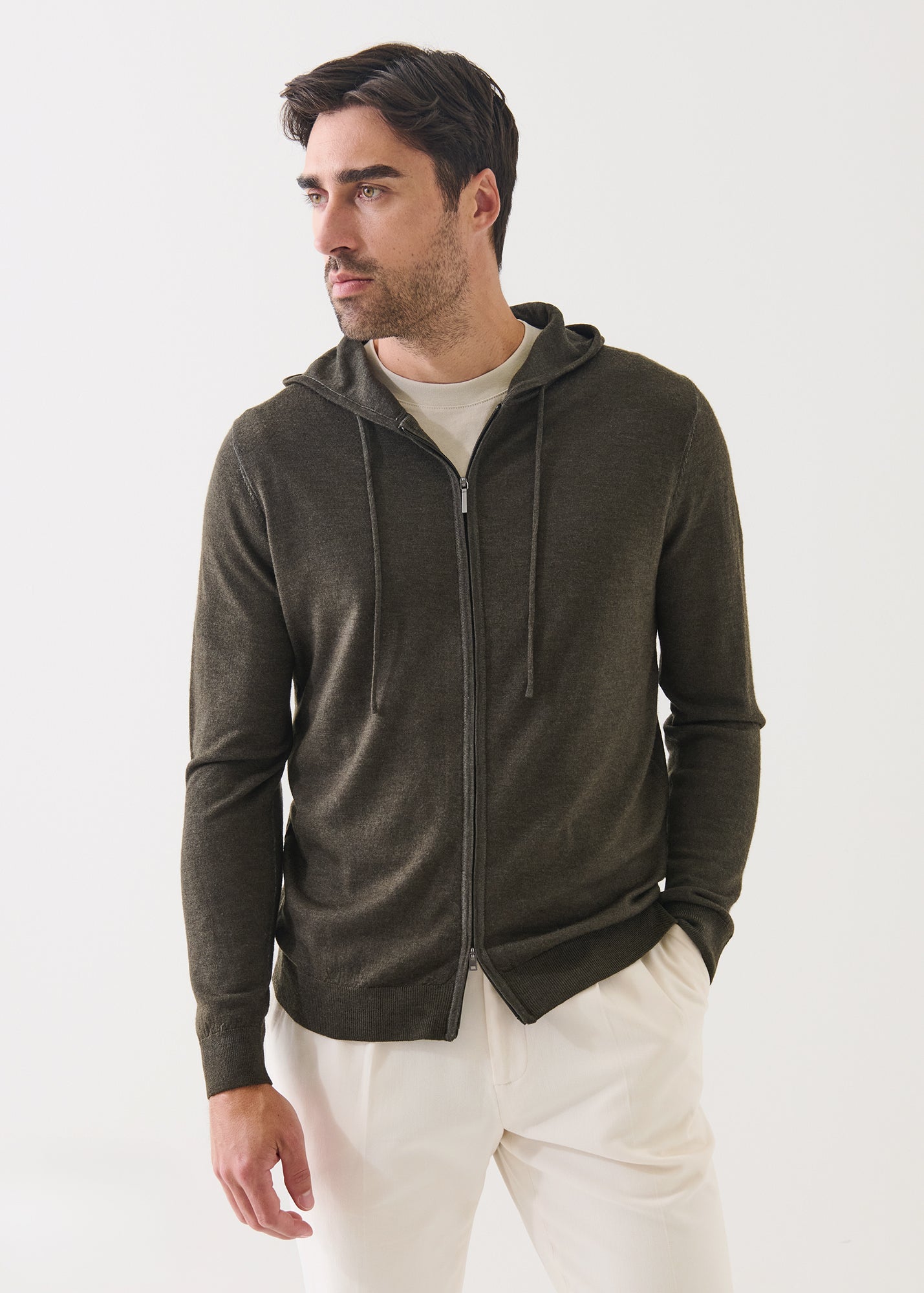 14GG XFINE MERINO ZIP UP HOODIE
