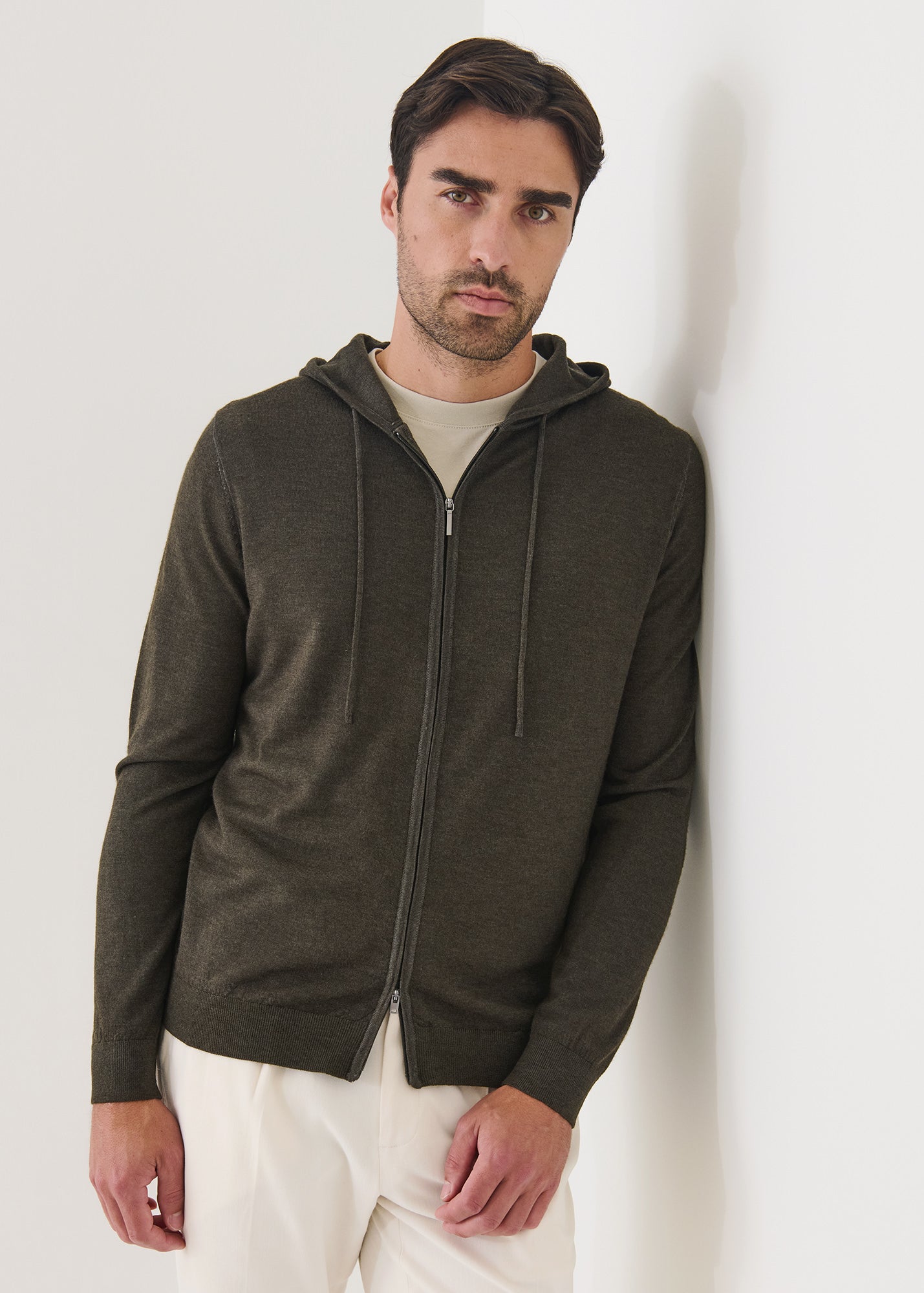 14GG XFINE MERINO ZIP UP HOODIE