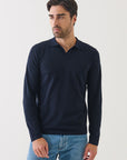 14GG XFINE MERINO OPEN COLLAR POLO