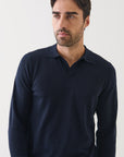 14GG XFINE MERINO OPEN COLLAR POLO