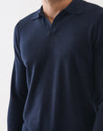 14GG XFINE MERINO OPEN COLLAR POLO