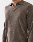 14GG XFINE MERINO OPEN COLLAR POLO