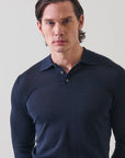 EXTRAFINE MERINO BUTTON POLO