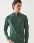 14GG XFINE MERINO 1/4 ZIP MOCK NECK SWEATER