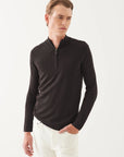 14GG XFINE MERINO 1/4 ZIP MOCK NECK SWEATER