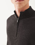 14GG XFINE MERINO 1/4 ZIP MOCK NECK SWEATER