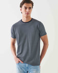 GEO RECTANGLE ALL OVER PRINT CREW TEE