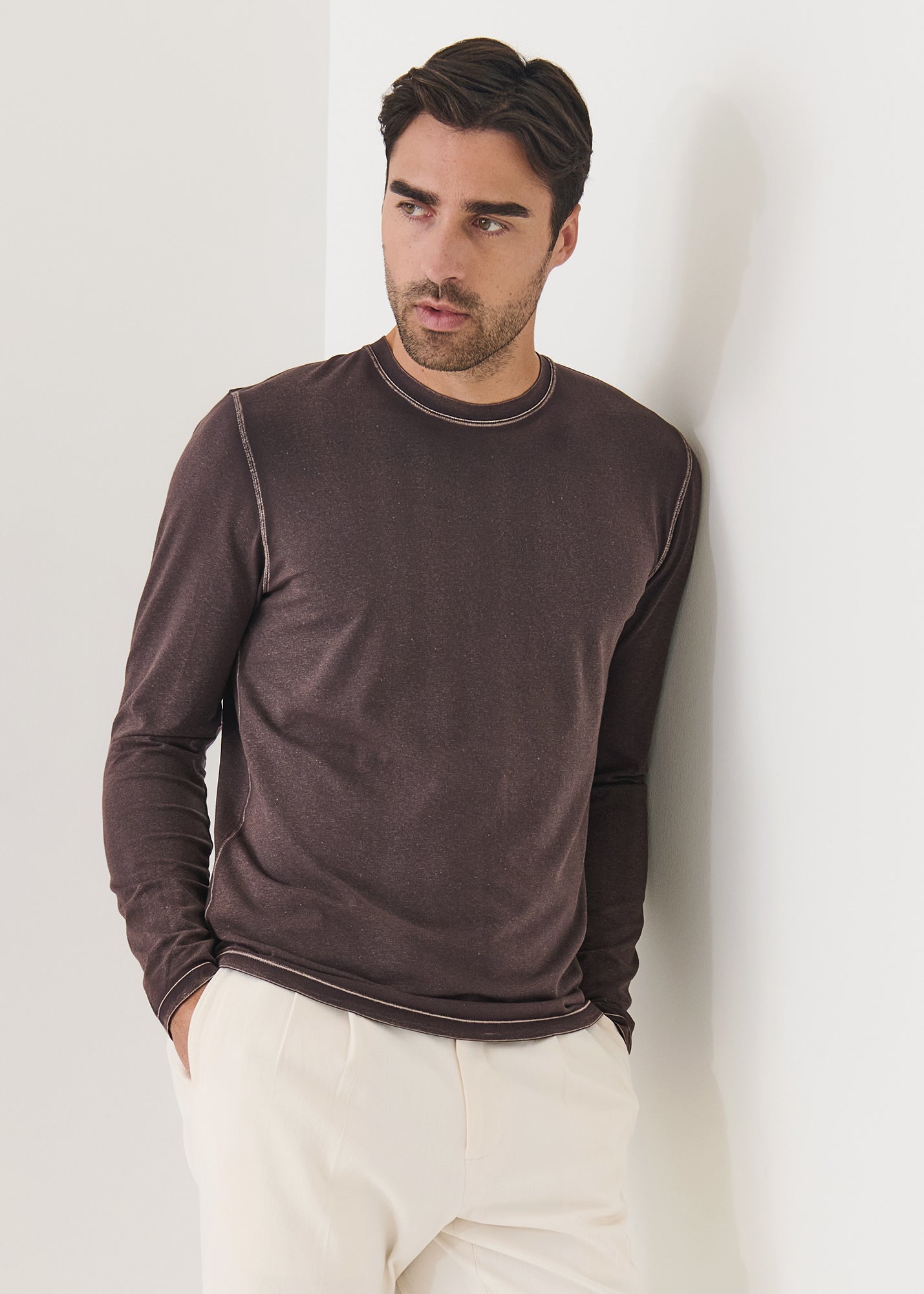 LONG SLEEVE PIMA VINTAGE CREW TEE