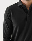 LONG SLEEVE ICONIC PIMA COTTON STRETCH POLO