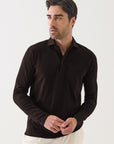 LONG SLEEVE ICONIC PIMA COTTON STRETCH POLO
