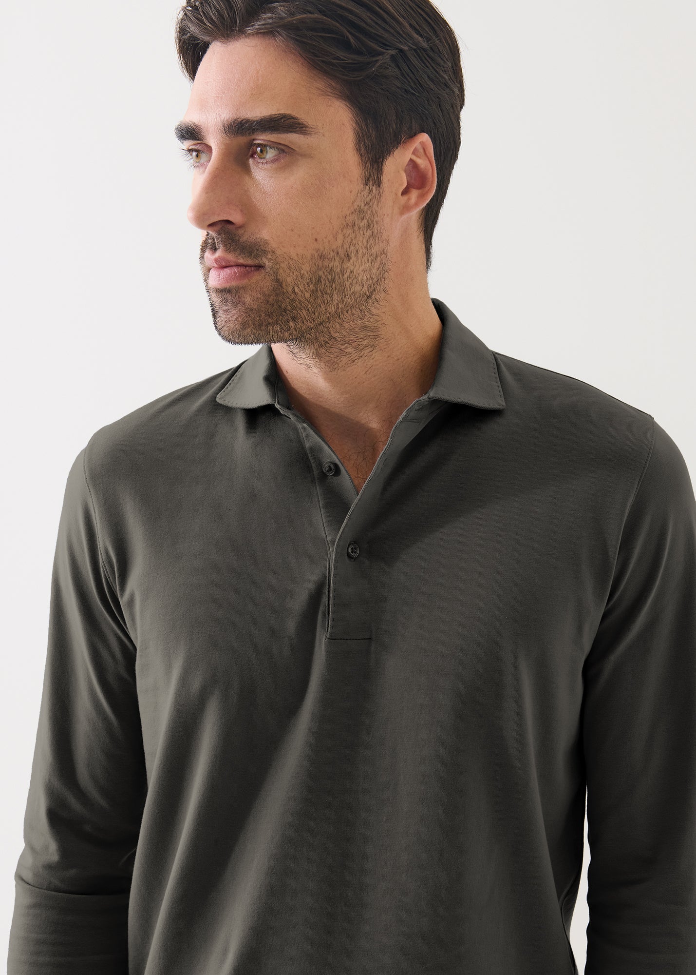 LONG SLEEVE ICONIC PIMA STRETCH POLO