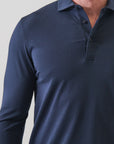 LONG SLEEVE ICONIC PIMA COTTON STRETCH POLO