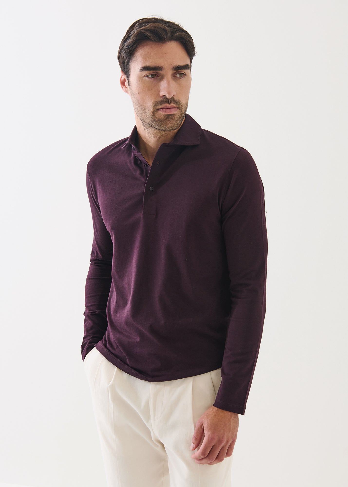 LONG SLEEVE ICONIC PIMA STRETCH POLO