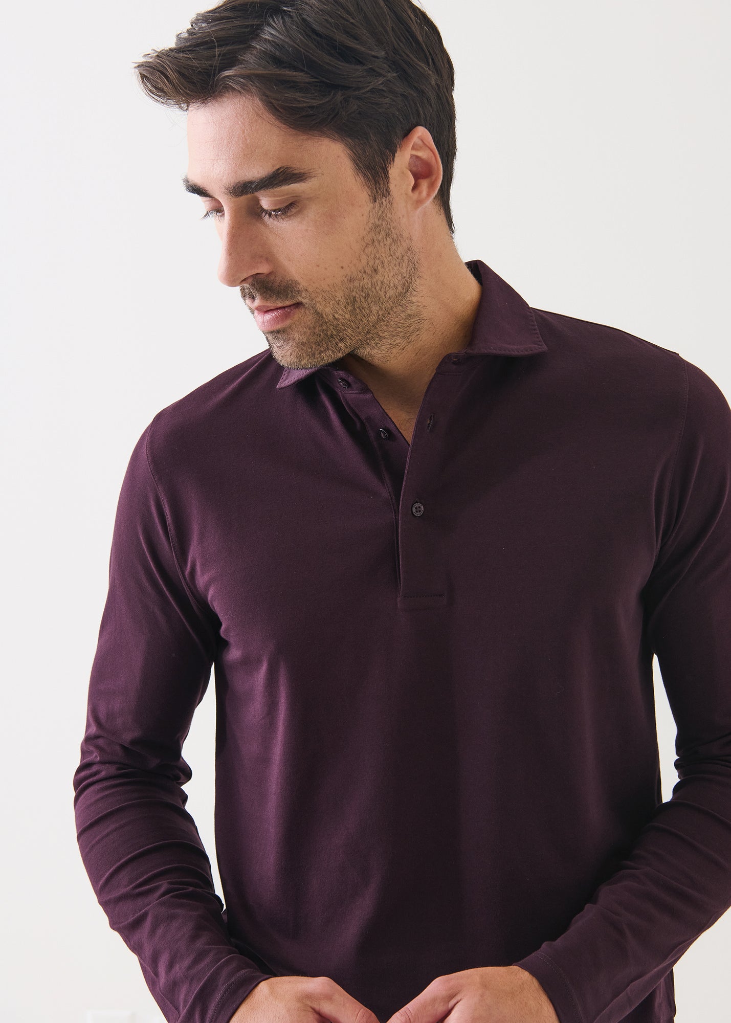 LONG SLEEVE ICONIC PIMA STRETCH POLO