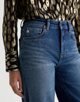 SAIGE MID-RISE WIDE LEG IN 14 YEARS BLUEGRASS