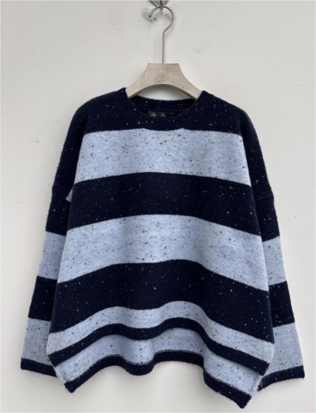 Blue and white striped sweater hotsell