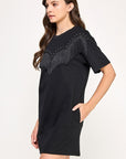 FRINGE T-SHIRT DRESS