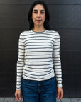 STRIPED BAMBOO LONG SLEEVE TEE