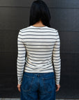 STRIPED BAMBOO LONG SLEEVE TEE
