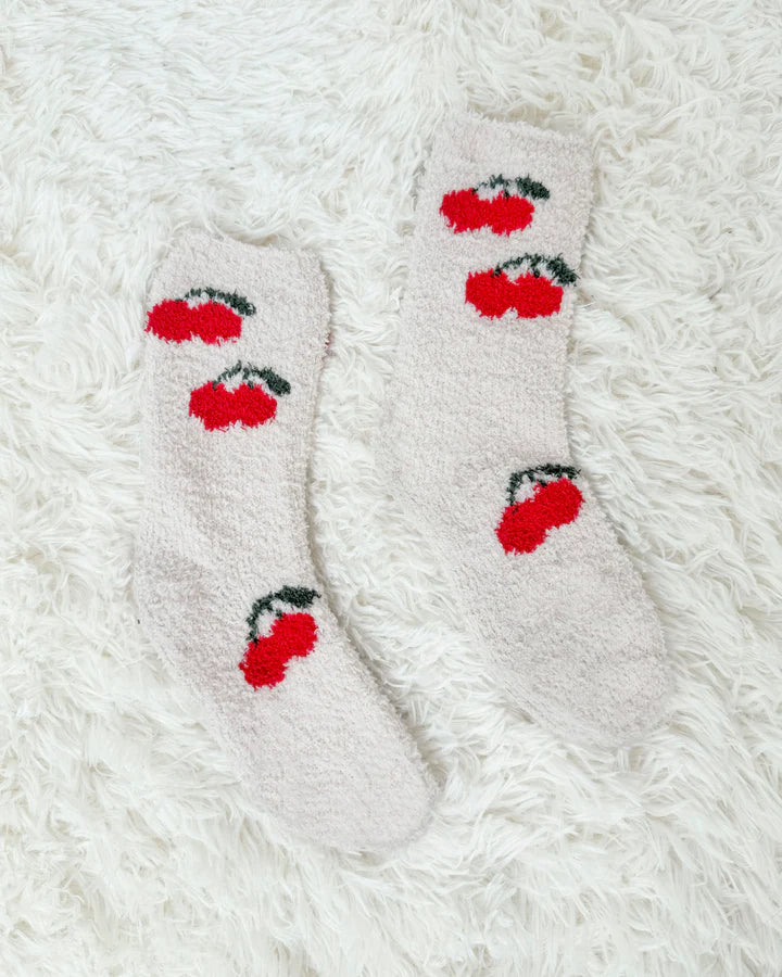 CHERRIES COZY SOCKS