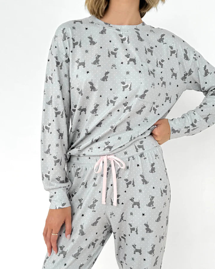 HOLIDAY DOG MARNA JERSEY PJ SET