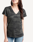 KATE CAMO V-NECK TEE
