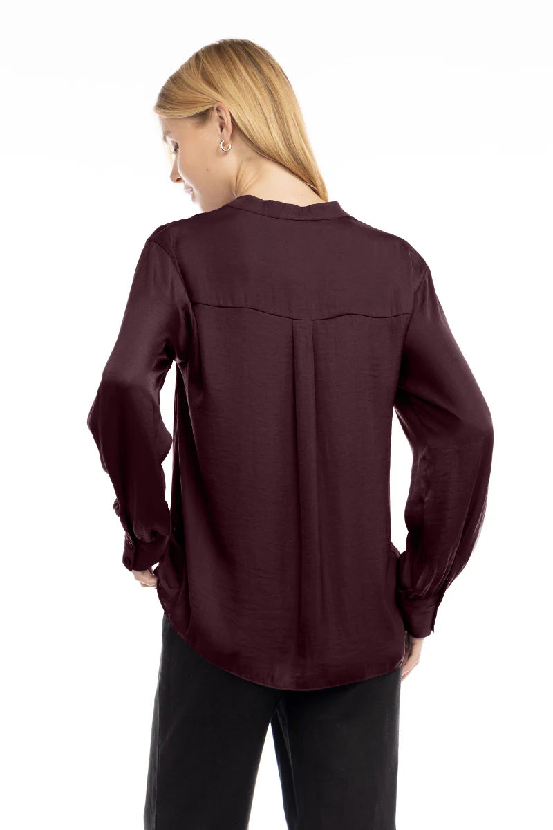 POPOVER V-NECK BLOUSE