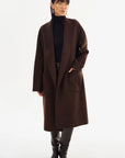 THARA SHAWL COLLAR DOUBLE FACE WOOL COAT