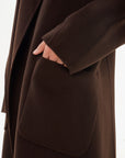 THARA SHAWL COLLAR DOUBLE FACE WOOL COAT