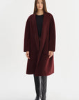 THARA SHAWL COLLAR DOUBLE FACE WOOL COAT