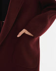 THARA SHAWL COLLAR DOUBLE FACE WOOL COAT