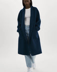 THARA SHAWL COLLAR DOUBLE FACE WOOL COAT