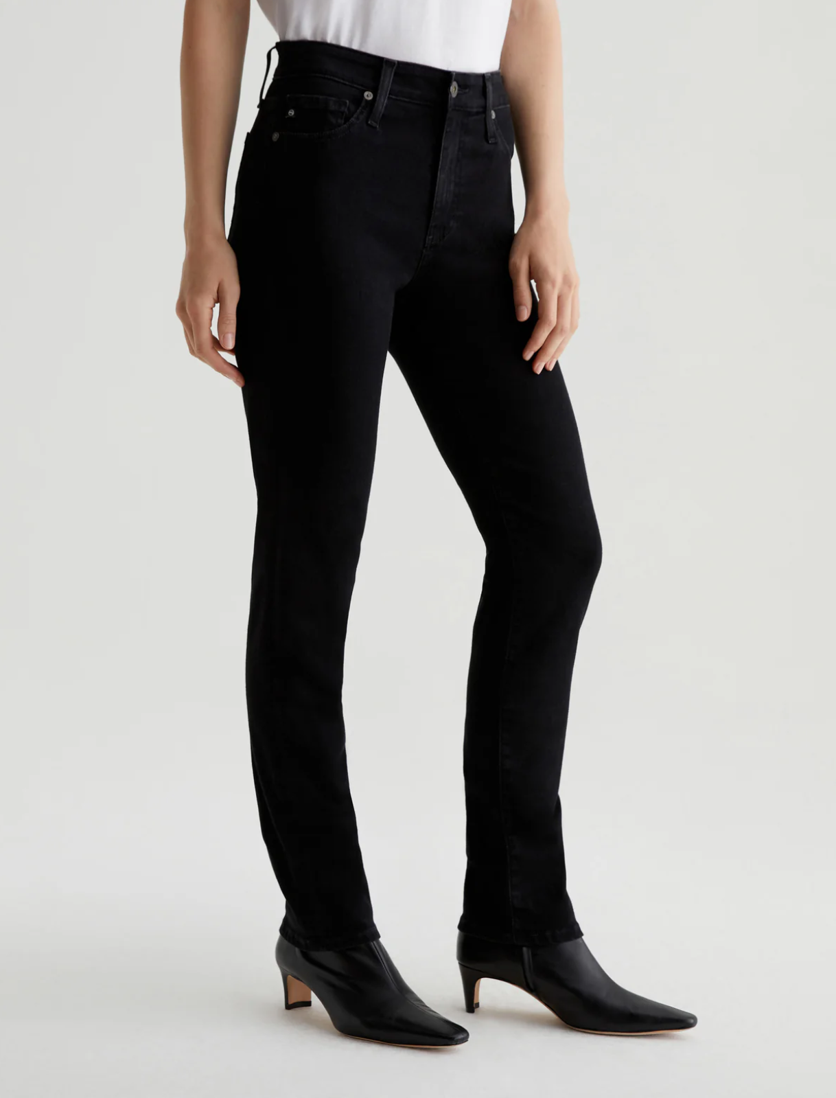 【I AM MARI】AL Semi Straight Slacks Women Mari Super Black at AG Jeans Official Store