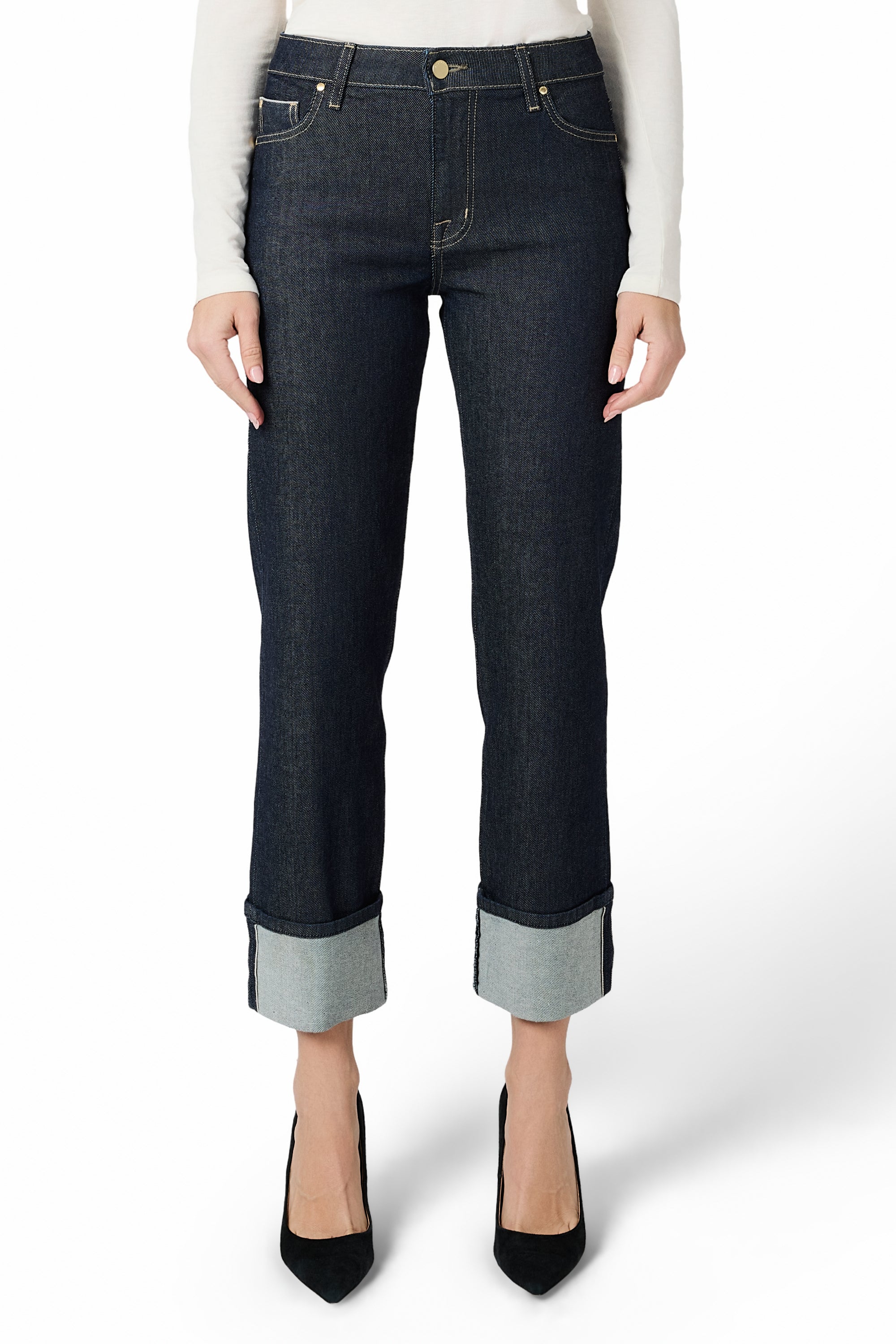 CALI CUFF IN OXFORD RINSE