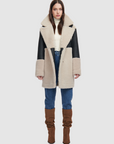 URBAN REVERSIBLE SHEARLING BLOCKED COAT