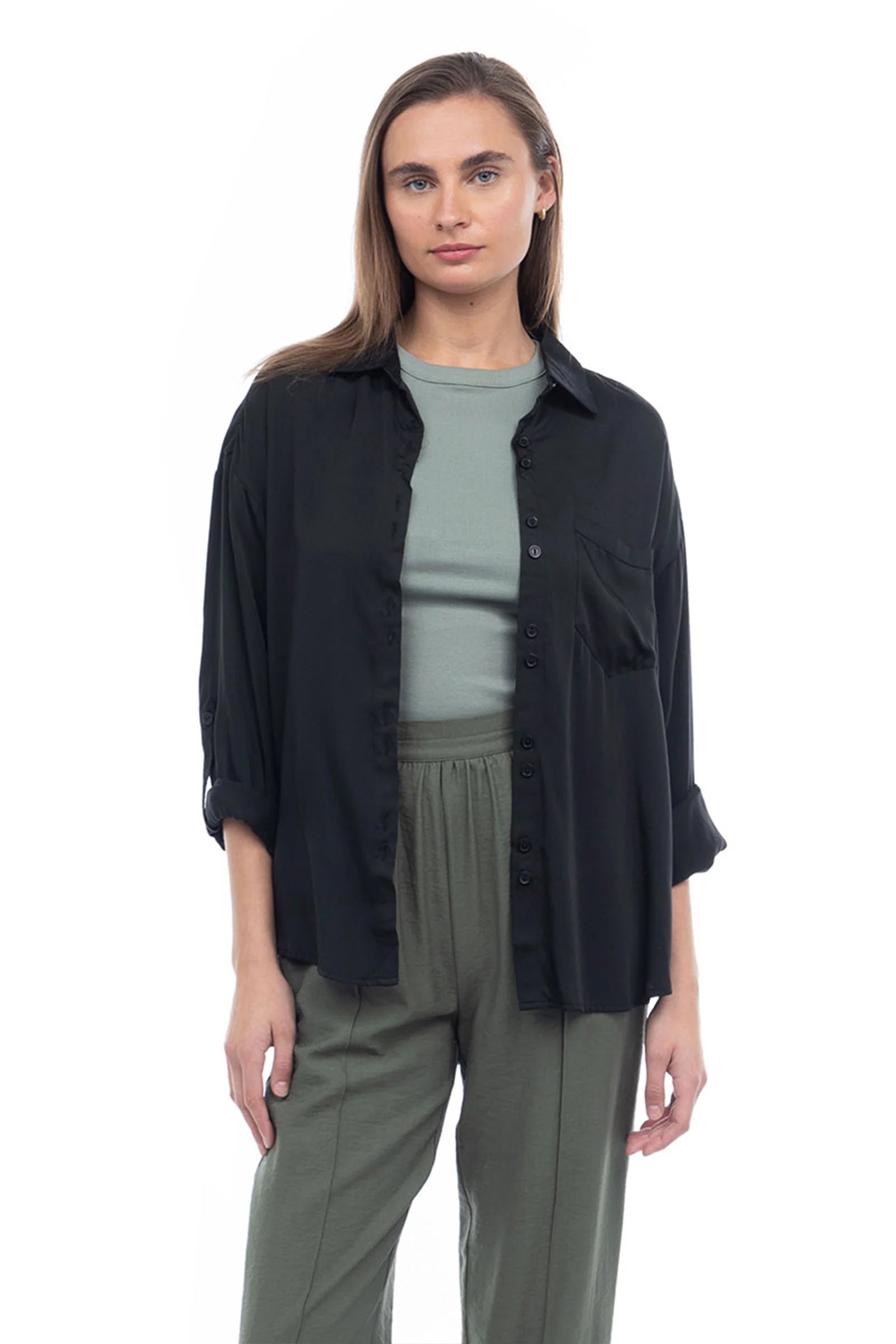 BUTTON DETAIL LONG SLEEVE SHIRT