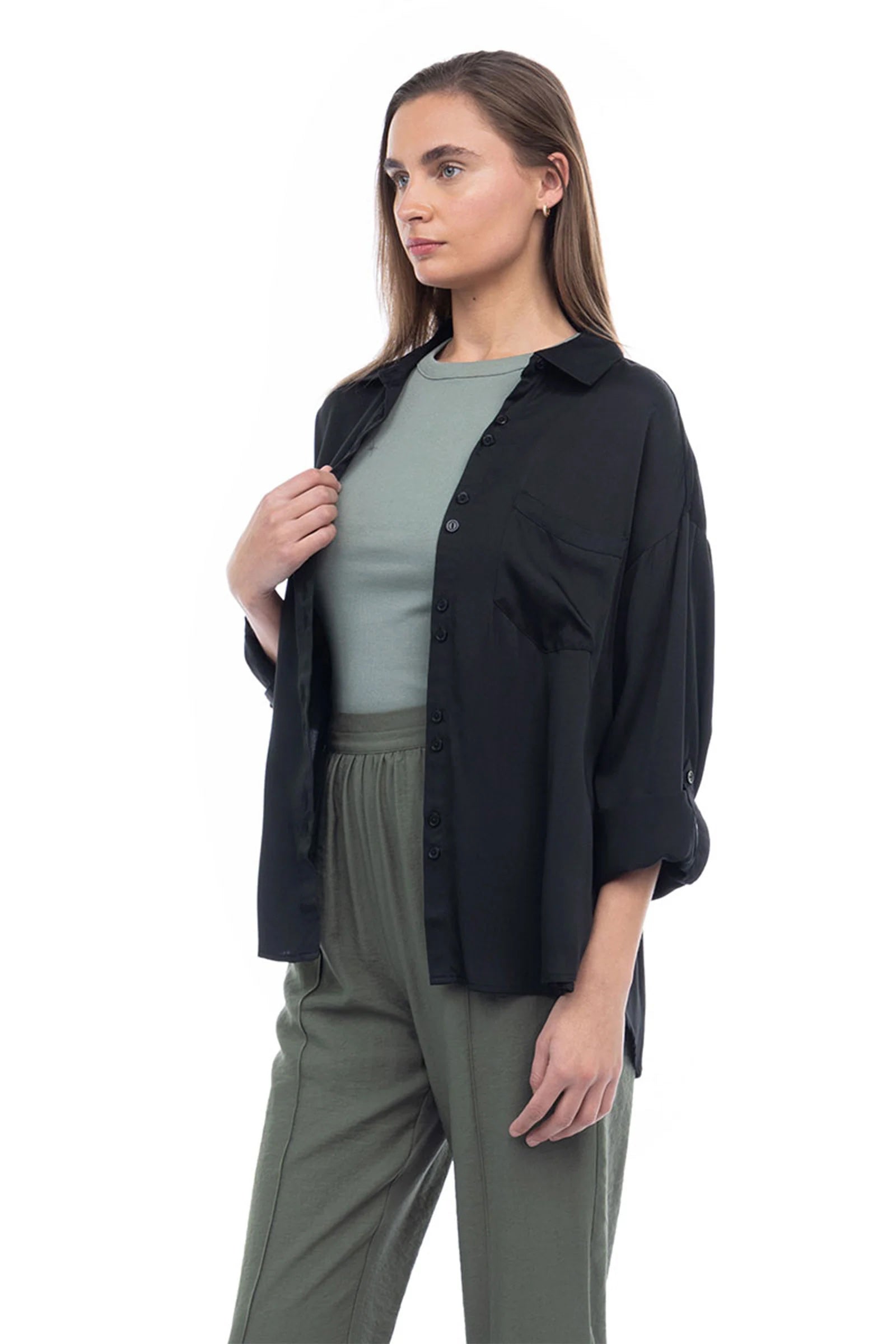 BUTTON DETAIL LONG SLEEVE SHIRT