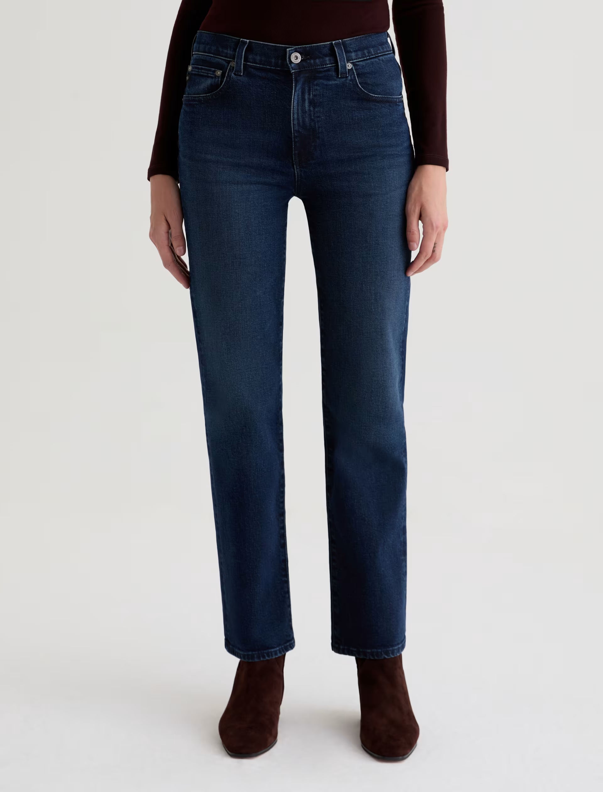 BRINLEY MID-RISE STRAIGHT IN MIDNIGHT SUN