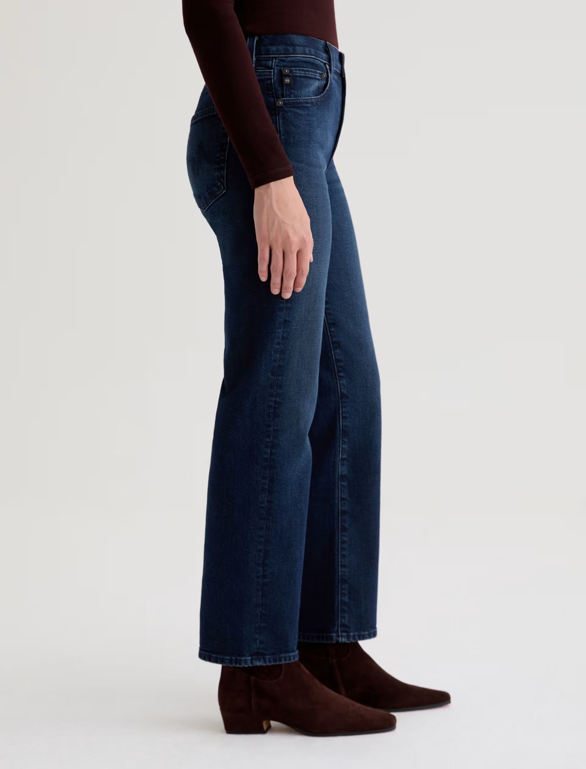 BRINLEY MID-RISE STRAIGHT IN MIDNIGHT SUN