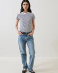 SHORT SLEEVE ICONIC MINI STRIPE CREW TEE