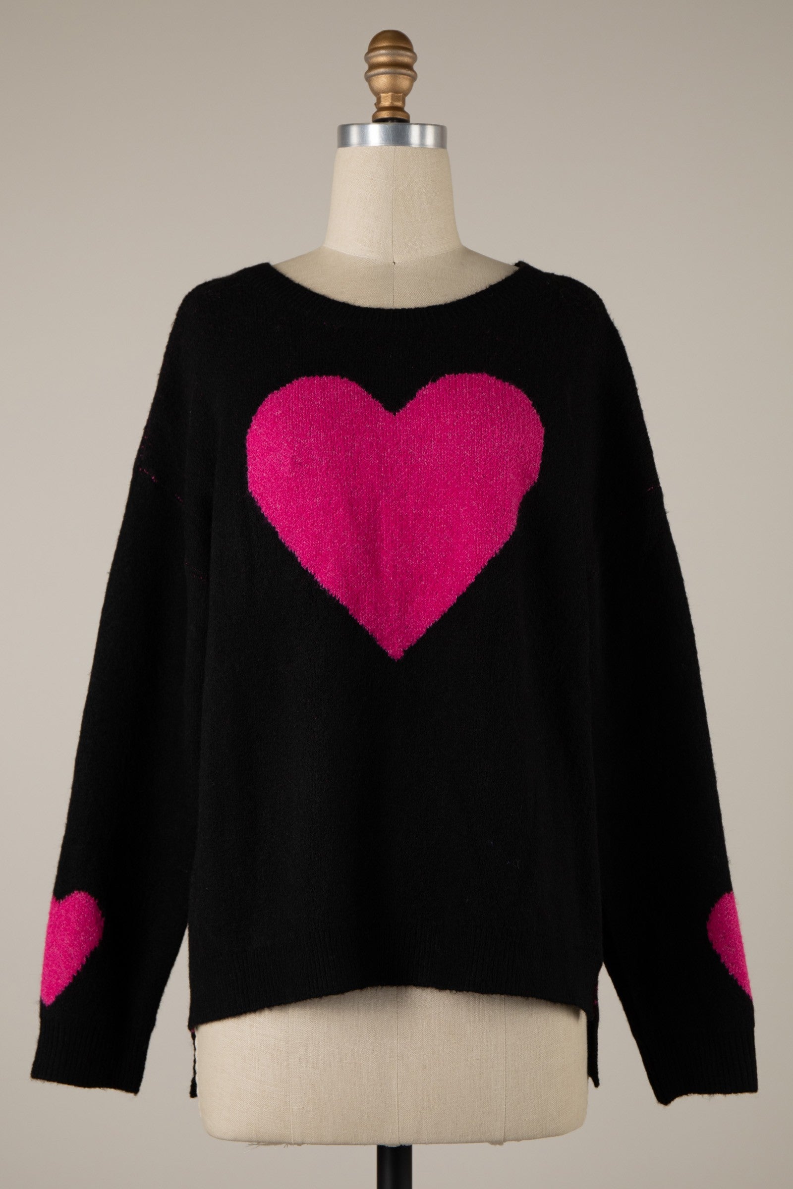 nknit Heart pattern pullover sweat カーキ nknit Heart pattern pullover sweat カーキ