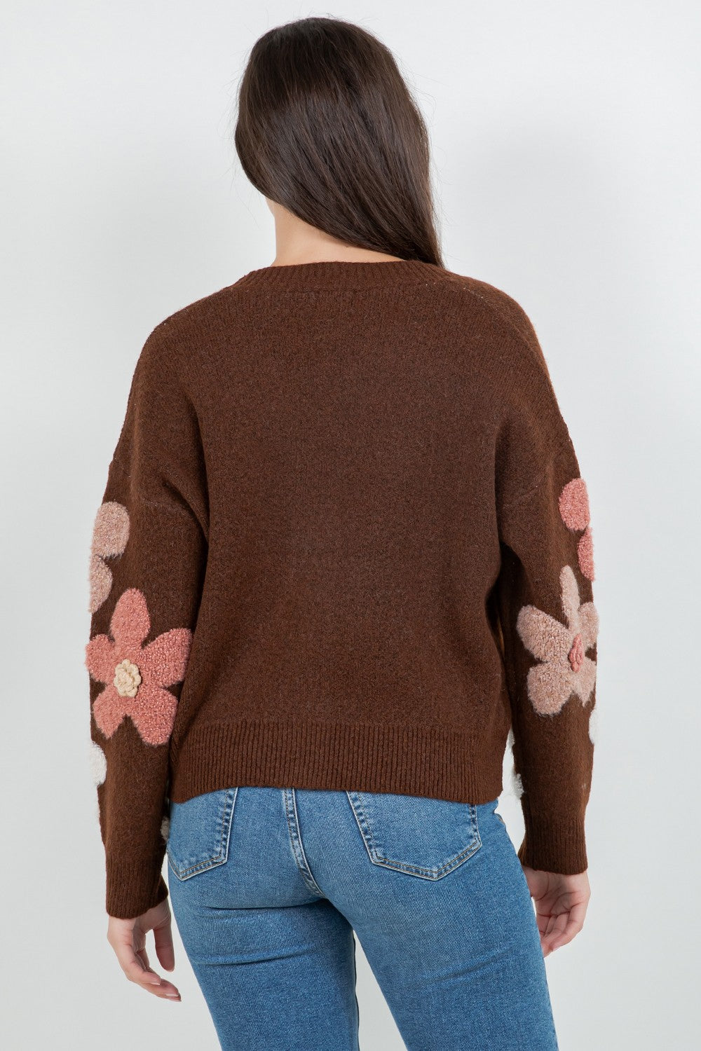 FUZZY FLORAL CARDIGAN
