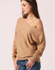 COTTON CASHMERE OFF THE SHOULDER TOP
