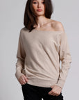 COTTON CASHMERE OFF THE SHOULDER TOP